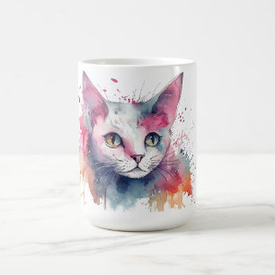 Cat Floral Mug