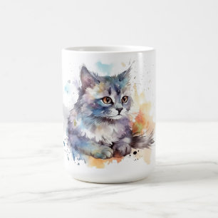 Cat Floral Mug