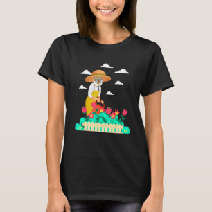 Cat Florist Women Gardener Florist Gardening T-Shirt