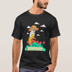 Cat Florist Women Gardener Florist Gardening T-Shirt