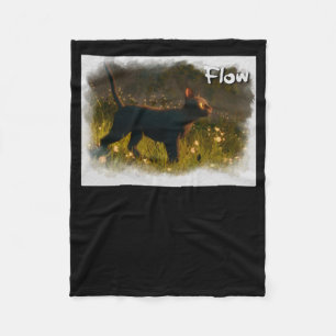 Cat Flow Animation Movie Sticker1  Fleece Blanket