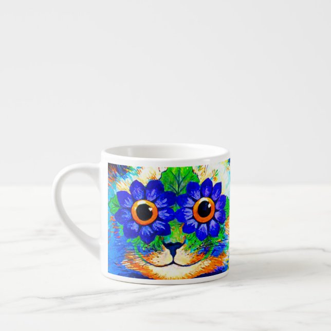 Cat Flower Eyes Espresso Cup (Left)