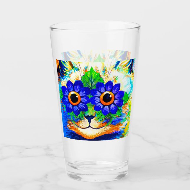 Cat Flower Eyes Glass (Front)