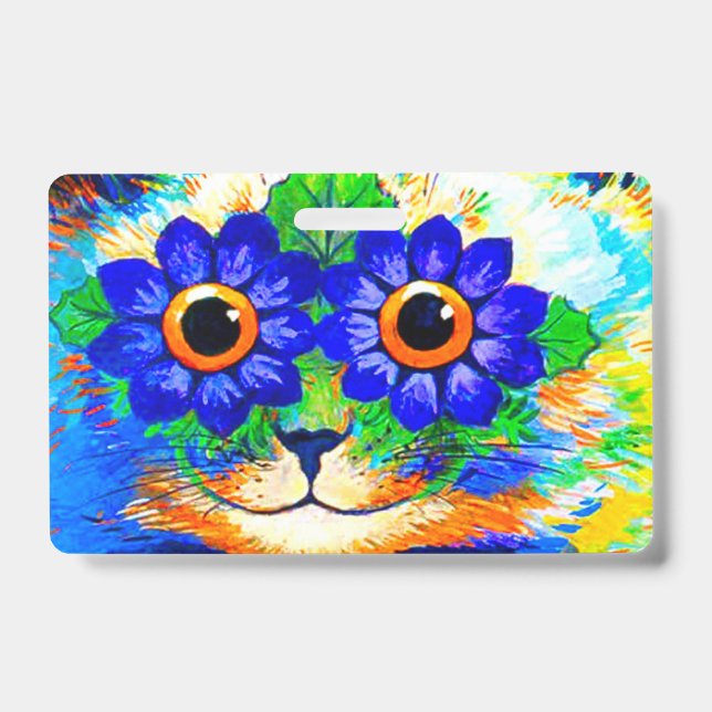 Cat Flower Eyes ID Badge (Front)