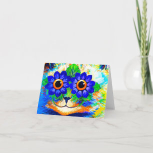 Cat Flower Eyes Invitation