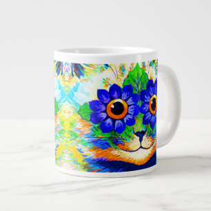 Cat Flower Eyes Large Coffee Mug