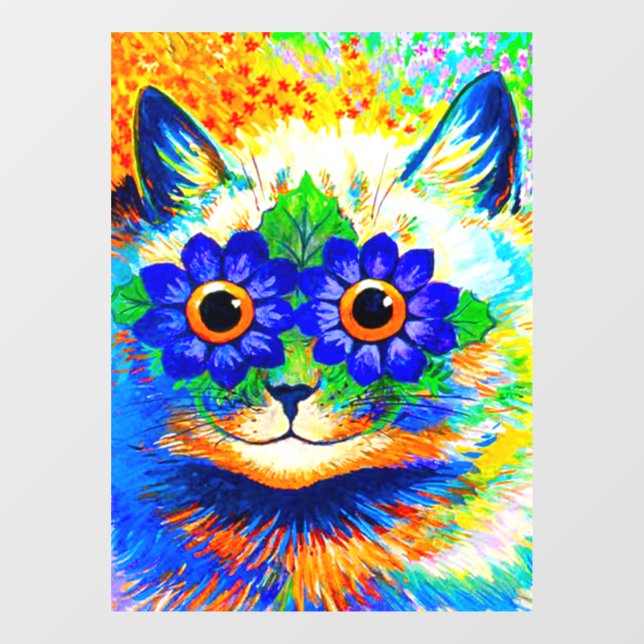 Cat Flower Eyes Window Cling (Sheet)