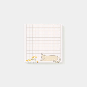 Cat Flower Grid Post-it Notes