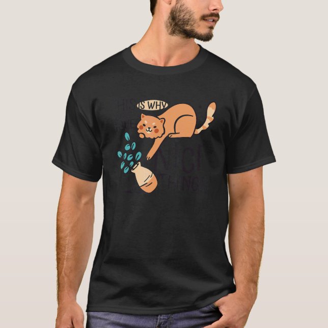 Cat   Flower Vase T-Shirt (Front)