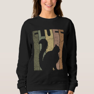 Cat Fluff Vintage Cat Lover Retro Cat Silhouette Sweatshirt