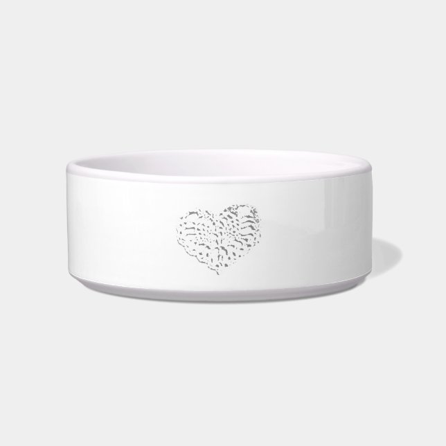 CAT FOOD BOWL CERAMIC STYLE DESIGN (Front)