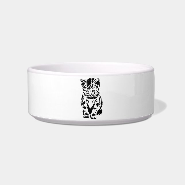 CAT FOOD BOWL CERAMIC STYLE DESIGN (Front)