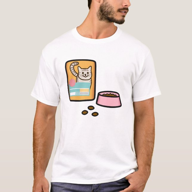 Cat Food in Japanese Kanji T-Shirt (Front)