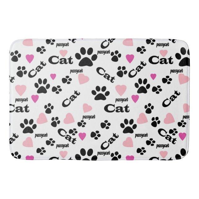 Cat footprints bath mat (Front)