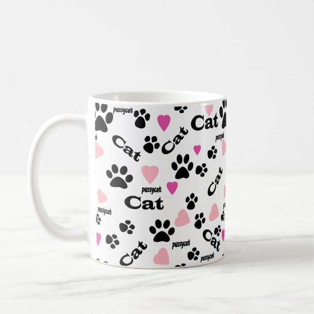 Cat footprints coffee mug (Left)