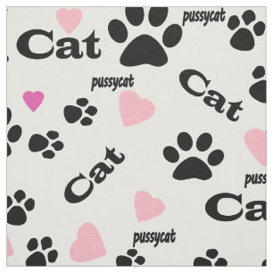 Cat footprints fabric
