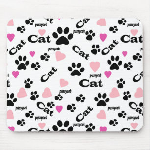 Cat footprints mouse mat
