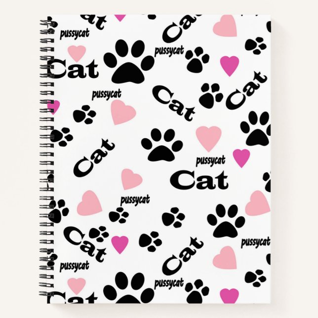 Cat footprints notebook (Front)