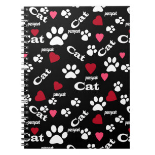 Cat footprints notebook