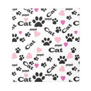 Cat footprints notepad