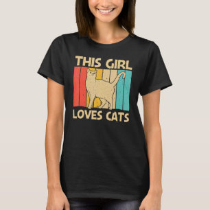 Cat For Girls Women Cat Kitten Pet Animal  1 T-Shirt