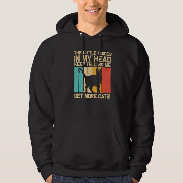 Cat For Men Women Black Cat  Cat Person Cats  1 Hoodie (Front)