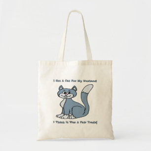 Cat For My Husband Tote Bag