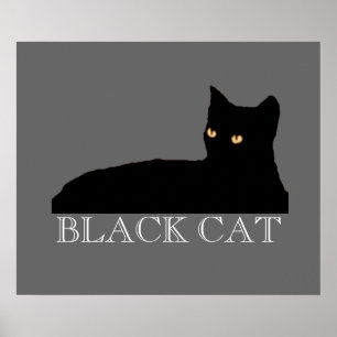 cat for wall, drawing poster
