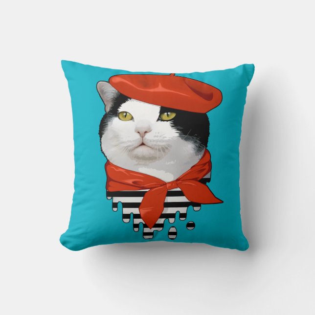 cat Frenchman Cushion (Front)