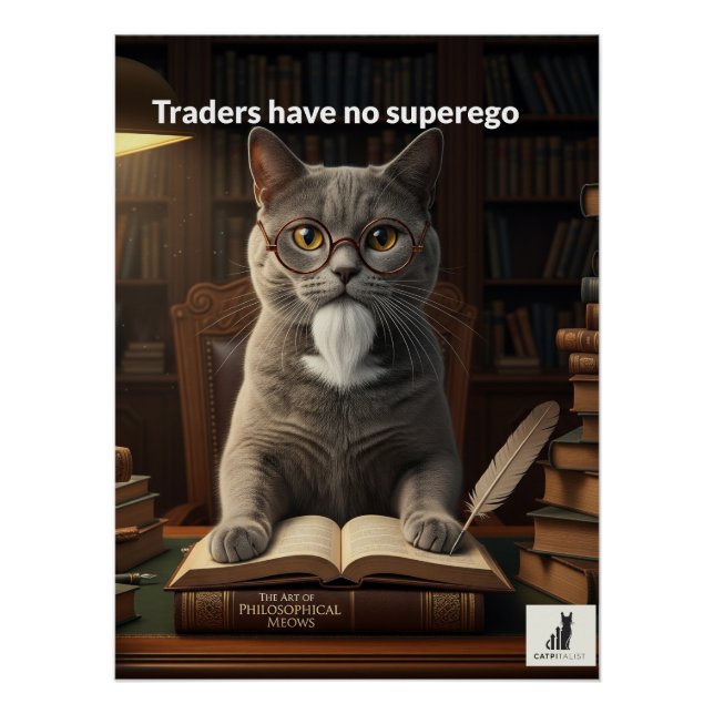 Cat Freud: Traders Have No Superego Poster (Front)