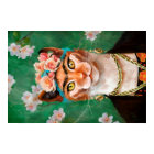 cat Frida with flowers