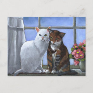 CAT FRIENDS: PASTEL ART POSTCARD