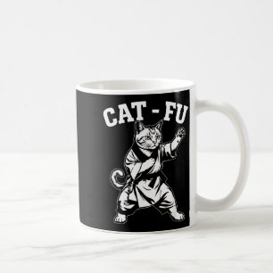 Cat-Fu Kung Fu Cat Martial Arts Kitten Retro Dojo Coffee Mug