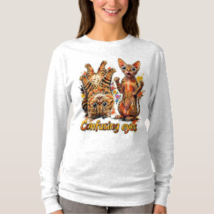 Cat Fun Cat's Two Divas, One Stare Funny kitten 👀 T-Shirt