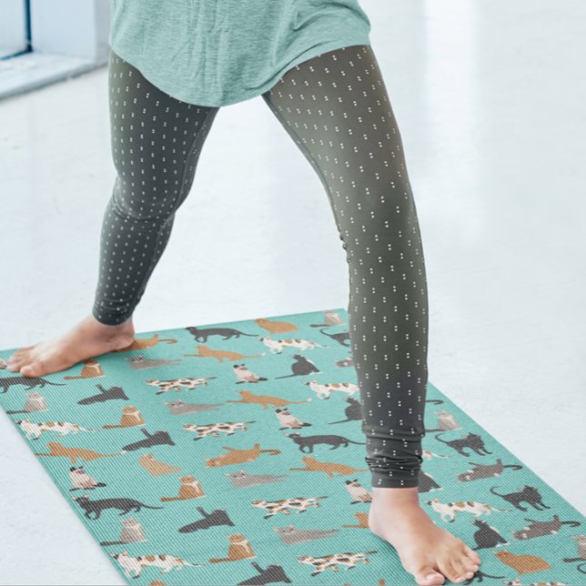 Cat Fun Lover Kitty Pattern  Yoga Mat (Creator Uploaded)