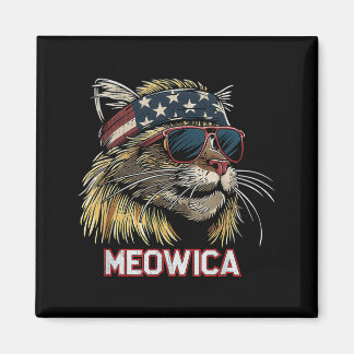 Cat - Funny 4th of July American Flag Mothers Day Magnet