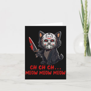 Cat Funny Animal Horror Movie Kitten Meow The Card
