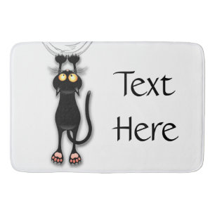 Cat funny Character Scratching Fabric Bath Mat