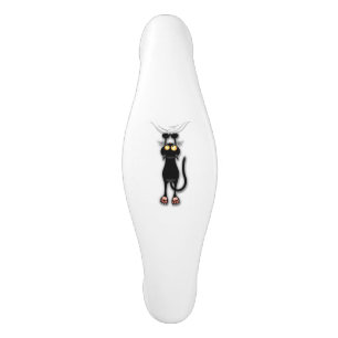 Cat funny Character Scratching Fabric Ceramic Cabinet Pull