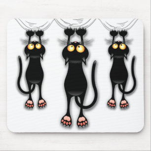 Cat funny Character Scratching Fabric Mouse Mat