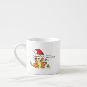 Cat Funny Christmas Cartoon Cute Mouse Espresso Cup
