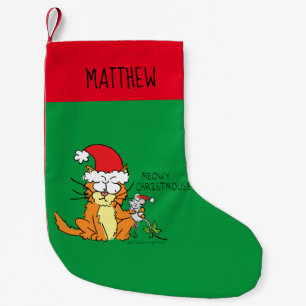 Cat Funny Christmas Cartoon Cute Mouse Small Christmas Stocking