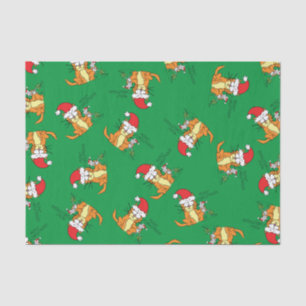 Cat Funny Christmas Cartoon Cute Mouse Tissue Paper