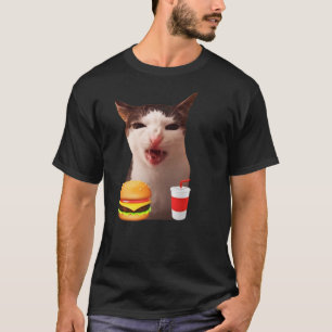 Cat Funny Crunching Food T-Shirt