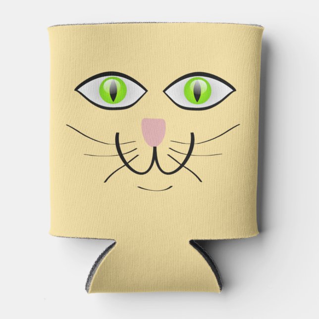 Cat Funny Face Cartoon-29034 Can Cooler (Front)