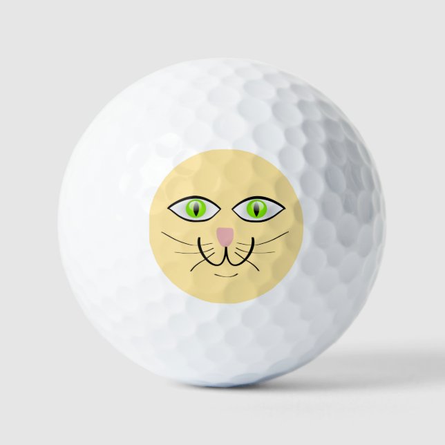 Cat Funny Face Cartoon-29034 Golf Balls (Front)