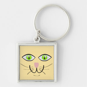 Cat Funny Face Cartoon-29034 Key Ring