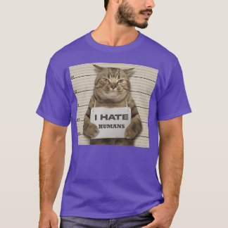 Cat Funny I Hate Humans boy T-Shirt