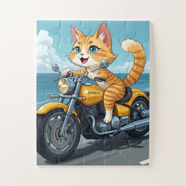 Cat funny jigsaw puzzle (Vertical)