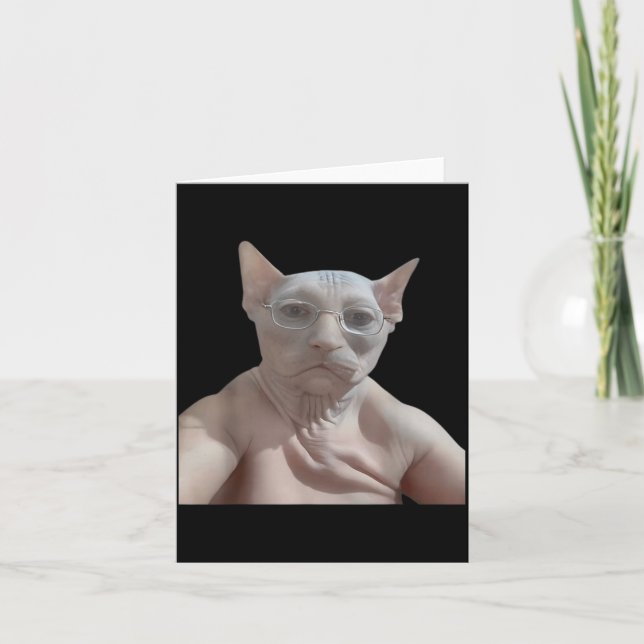 Cat Funny Meme Card (Front)
